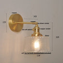 Helnys Nordic LED Wall Light Glass Up Down Rotate Copper Bedside Lamp
