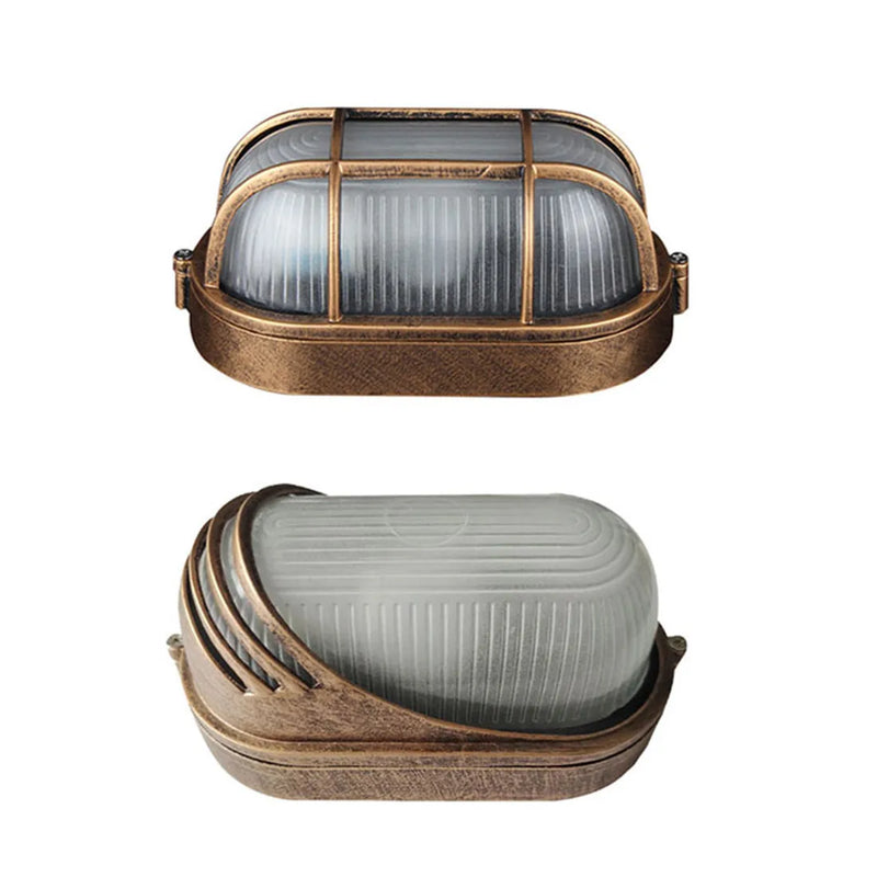 Helnys Retro Bulkhead Ceiling Light for Gas Station Garage Outdoor Commercial Lighting