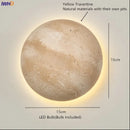 Helnys Moon LED Wall Lights Travertine Wall Lamp Japan Style