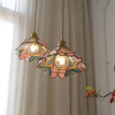 Helnys Butterfly Glass Copper LED Pendant Lamp for Home Indoor Decor