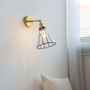 Helnys Clear Glass Copper Arm LED Wall Sconce Modern Bedroom Bathroom Indoor Wall Light