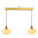 Helnys White Glass LED Pendant Lamp for Bathroom Bedroom Living Room