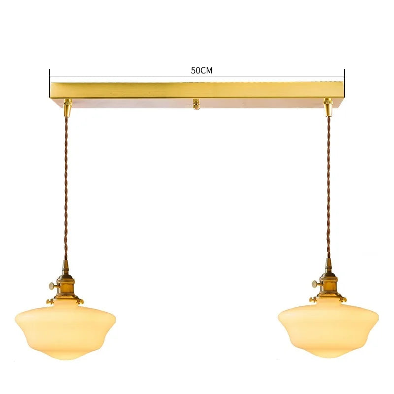 Helnys Glass LED Pendant Lights with Copper Socket - Nordic Modern Hanging Lamp