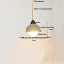 Helnys LED Pendant Lights Japanese Style Wood Decor Stone Globe Hanging Lamp
