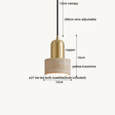 Helnys Wood Handle LED Pendant Lamp Modern Hanging Light for Home Décor