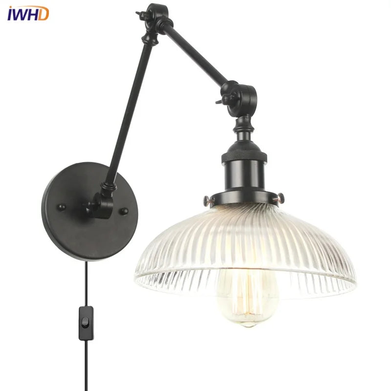Helnys Swing Arm LED Wall Lights for Home Decor and Bedside Lamp