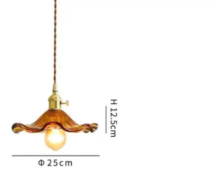 Helnys Blue Glass Pendant Lights for Bedroom Dinning Living Room