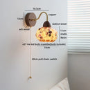 Helnys Resin Shell LED Wall Lights Pull Chain Switch Staircase Lighting