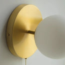 Helnys Copper Sphere LED Wall Lamp Bedside Stair Bathroom Mirror Light