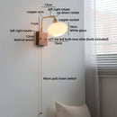 Helnys White Pumpkin Glass LED Wall Lamp for Kids Room & Bathroom Mirror Lighting