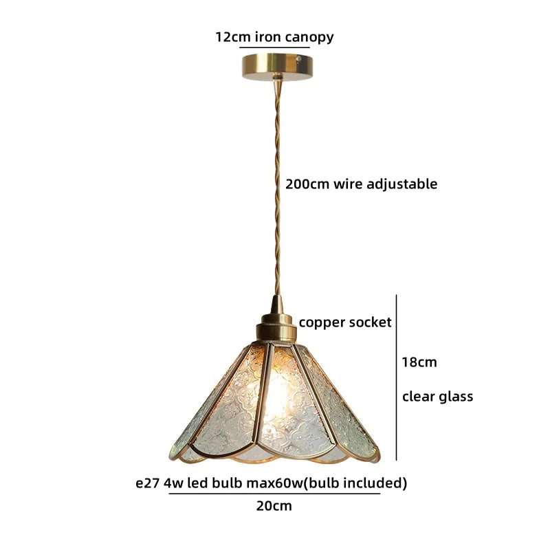 Helnys Adjustable LED Glass Pendant Lights Industrial Decor for Hallway & Restaurant