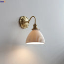 Helnys Nordic LED Wall Sconce with Copper Ceramic Lampshade