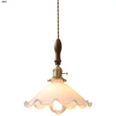 Helnys Glass LED Pendant Lights Nordic Modern Hang Lamp with Copper Knob Switch