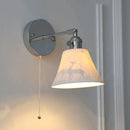 Helnys Modern Iron Ceramic LED Wall Lights with Pull Chain Switch