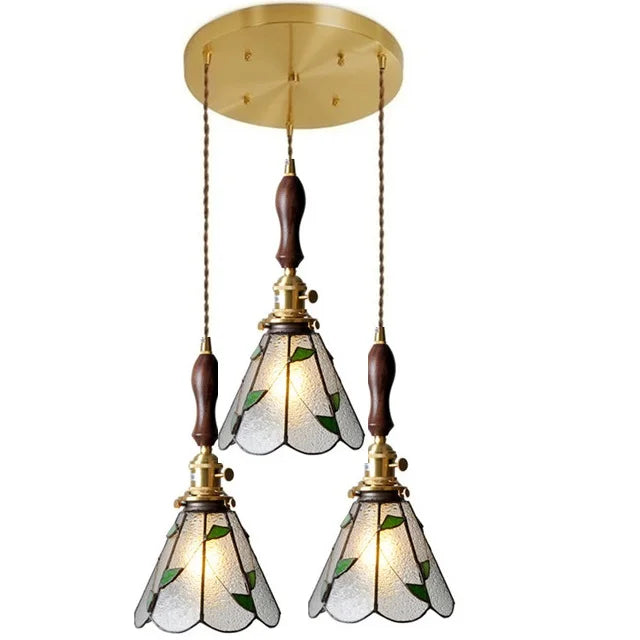 Helnys Modern Nordic Glass Copper LED Pendant Lights for Dining Room & Bedroom