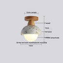 Helnys Round Stone LED Ceiling Lamp Industrial Vintage Ceiling Light Fixtures