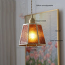 Helnys Glass Copper LED Pendant Lights for Kitchen Bedroom Living Room Loft