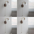 Helnys Clear Glass LED Wall Light Fixture for Modern Nordic Design