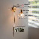 Helnys Colorful Glass LED Wall Lamp Sconce with Pull Chain Switch
