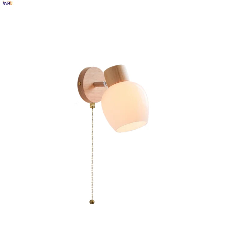 Helnys White Glass LED Wall Sconce Modern Home Decor Stair Light