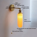 Helnys Nordic LED Wall Light White Ceramic Gold Brass Arandela