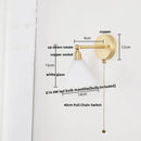 Helnys Modern Clear Glass Wall Lights with Pull Chain Switch