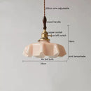 Helnys Nordic Milky Yellow Glass LED Pendant Lights for Home Indoor Lighting