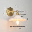 Helnys Nordic LED Wall Sconce with Pull Chain Switch & Glass Stair Light Fixtures