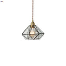 Helnys Japanese LED Glass Pendant Lamp Adjustable Hanging Light Fixtures