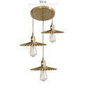 Helnys Nordic Copper LED Pendant Light with Knob Switch - Modern Hanging Lamp