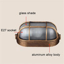 Helnys Retro Bulkhead Ceiling Light for Gas Station Garage Outdoor Commercial Lighting