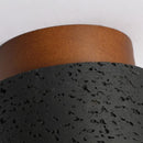 Helnys Black Stone LED Ceiling Lights - Nordic Modern Wood Canopy Ceiling Lamp