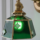 Helnys Green Glass LED Wall Lamp Sconce Vintage Loft Stair Light Fixtures Wandlamp