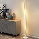 Helnys Modern White Long Line Floor Lamp for Living Room, Bedroom, and Study