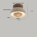 Helnys Yellow Cave Stone LED Ceiling Light Fixture Vintage Loft Ceiling Lamp
