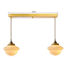 Helnys White Glass LED Pendant Lamp for Bathroom Bedroom Living Room