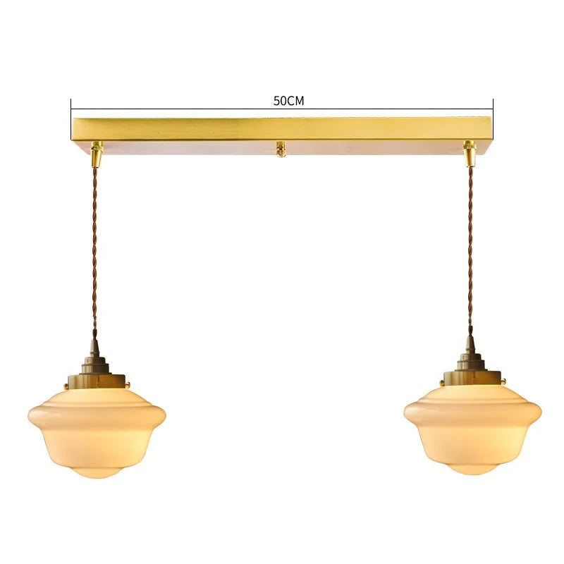Helnys Glass LED Pendant Lights with Copper Socket - Nordic Modern Hanging Lamp