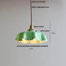 Helnys Nordic Glass Copper LED Pendant Light Fixture Modern Hang Lamp