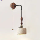 Nordic Copper LED Wall Light by Helnys - Modern Design with Pull Chain Switch