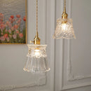 Helnys Clear Glass Pendant Lights Adjustable Copper Nordic Vanity Mirror Fixtures