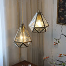 Helnys Clear Glass LED Pendant Light Fixture Nordic Modern Hang Lamp Suspendsion