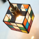 Helnys Cube LED Pendant Light Fixture Glass Nordic Modern Hang Lamp