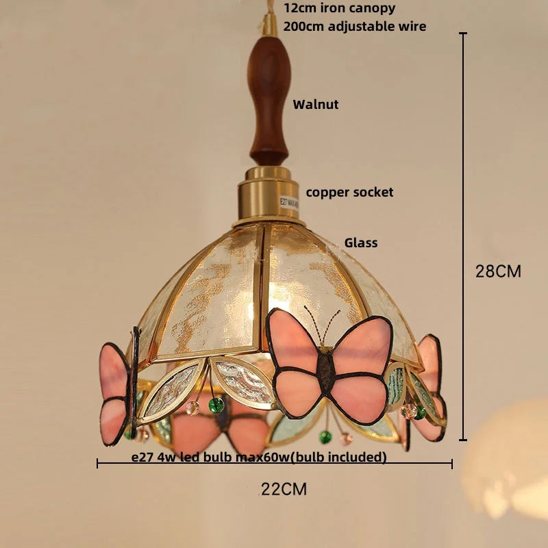 Helnys White Glass LED Pendant Light Fixture Nordic Modern Walnut Wood Hang Lamp