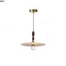 Helnys Clear Glass LED Pendant Light - Minimalist Circular Coffee Loft Hanging Lamp