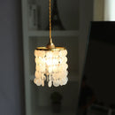 Helnys Shell LED Pendant Light: Modern Copper Hanging Lamp for Home Decor