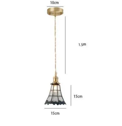 Helnys Blue Glass Pendant Lights - Bedroom Dinning Living Room Lighting Fixtures
