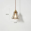 Helnys Modern Nordic Glass Copper LED Pendant Lights for Dining Room & Bedroom