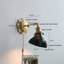 Helnys Clear Shell Glass LED Wall Sconce Up Down Light Europe Style Copper Wandlamp
