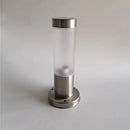 Helnys White Acrylic Shade Pillar Light for Outdoor Landscape and Path
