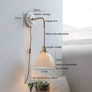 Helnys Ceramic LED Wall Sconce Copper Arm Adjustable Mirror Light
